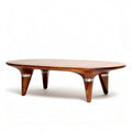 Coffee table made of wood with metal accents in brown and silver 150 x 80 x 40cm