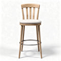 Wooden bar stool with padded seat 42 x 42 x 100cm for kitchen and dining use