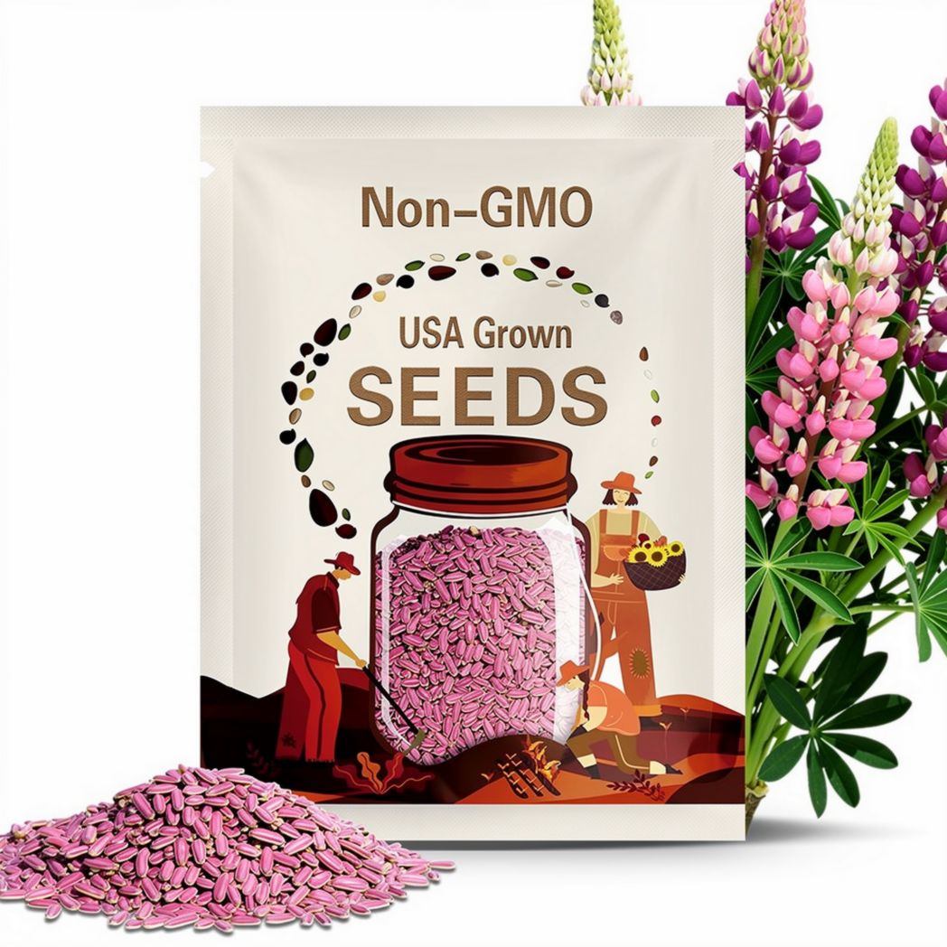 PINK LUPINE MIX Seeds *Free Shipping!* Fresh & Organic Lupinus polyphyllus Seeds for Planting, Bigleaf Lupine | Native Lupin Flower Seed Mix