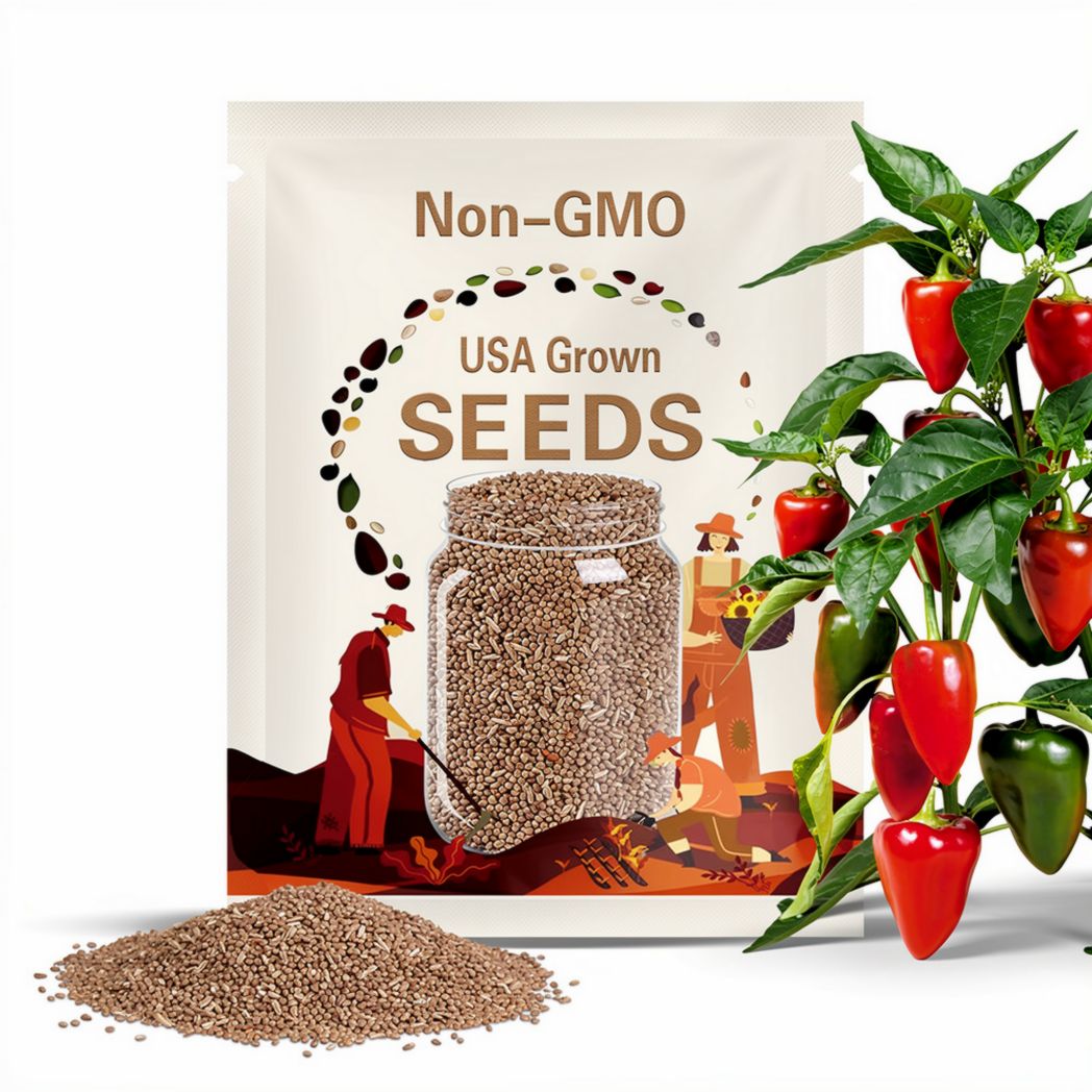 Pimento Pepper Seeds | Heirloom - Non-GMO | Capsicum Annuum | Vegetable Seeds | Seed Store | 1019