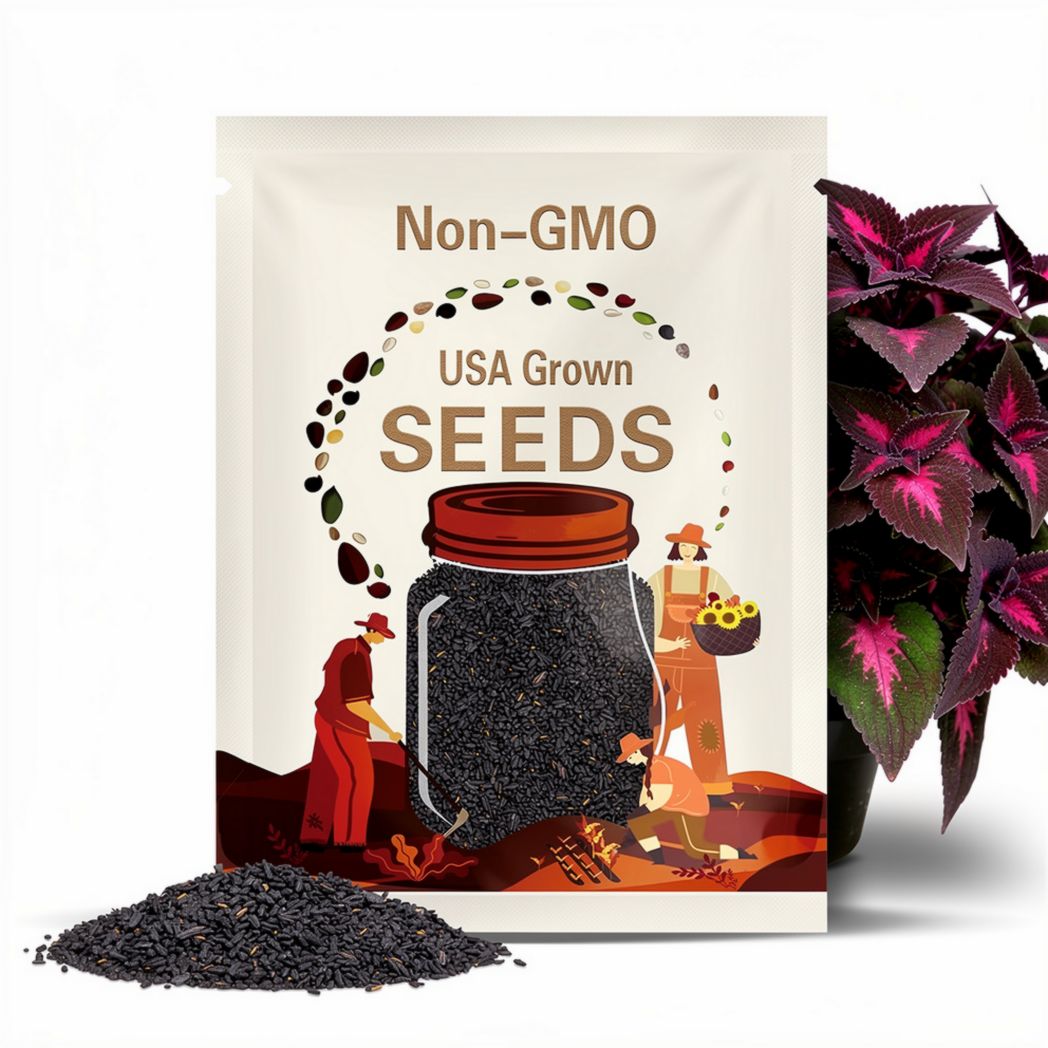 Coleus, Black Dragon | 20 Seeds | Indoor - Outdoor Plant | Black & Red | Plectranthus scutellarioides