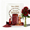 Red Sunflower Seeds for Planting - Rare Crimson Helianthus annuus - Vibrant Red Garden Flowers - Summer Cut Flower Seeds