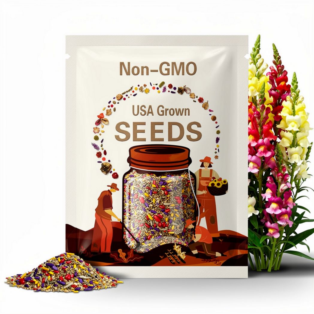 Rainbow Snapdragon Mix Flower Seeds: Fragrant Hummingbird Garden Annuals