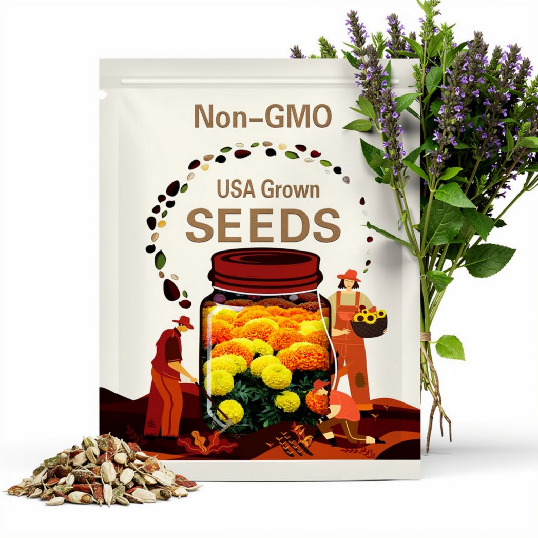 200 Inca Marigold Mix Seeds. Orange and Yellow. Ships free