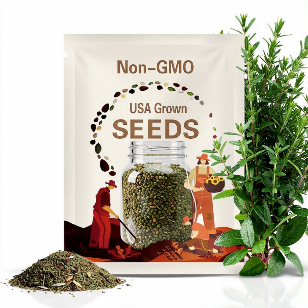 Herbal Tea Garden Seed Collection - 10 Soothing Herbs For Growing A Therapeutic Tea Garden, Heirloom Seeds, Stocking Stuffer, Non-GMO