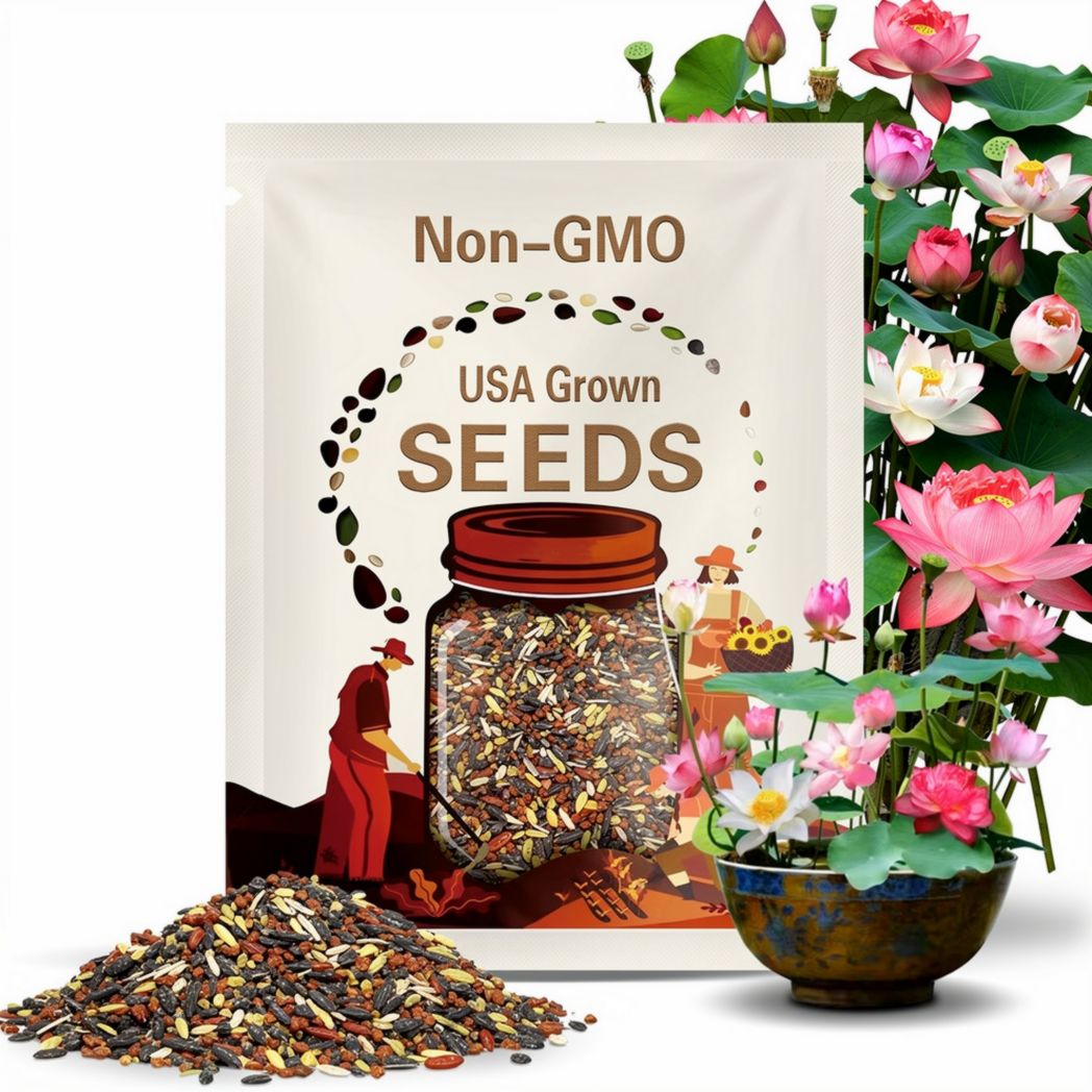 Mixed Color Lotus Seeds for Planting - 10 Seeds - Beautiful Water Plants for Ponds and Gardens
