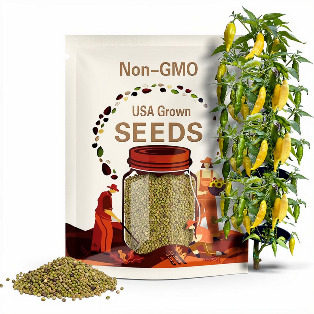 Lemon Drop Pepper Seeds. 15 Non GMO Seeds. Also known as Aji Limon.