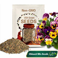 Chianti Mix Pansy Seeds - Open-Pollinating - Self-Pollinating -Draft Resistant -Plant in late Summer/Spring - 25 SEEDS #236