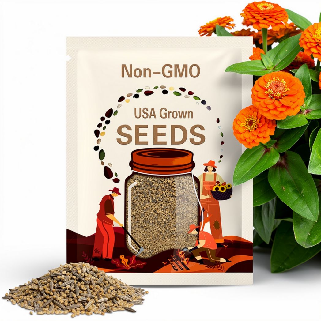 Zinnia Lilliput Orange Seeds