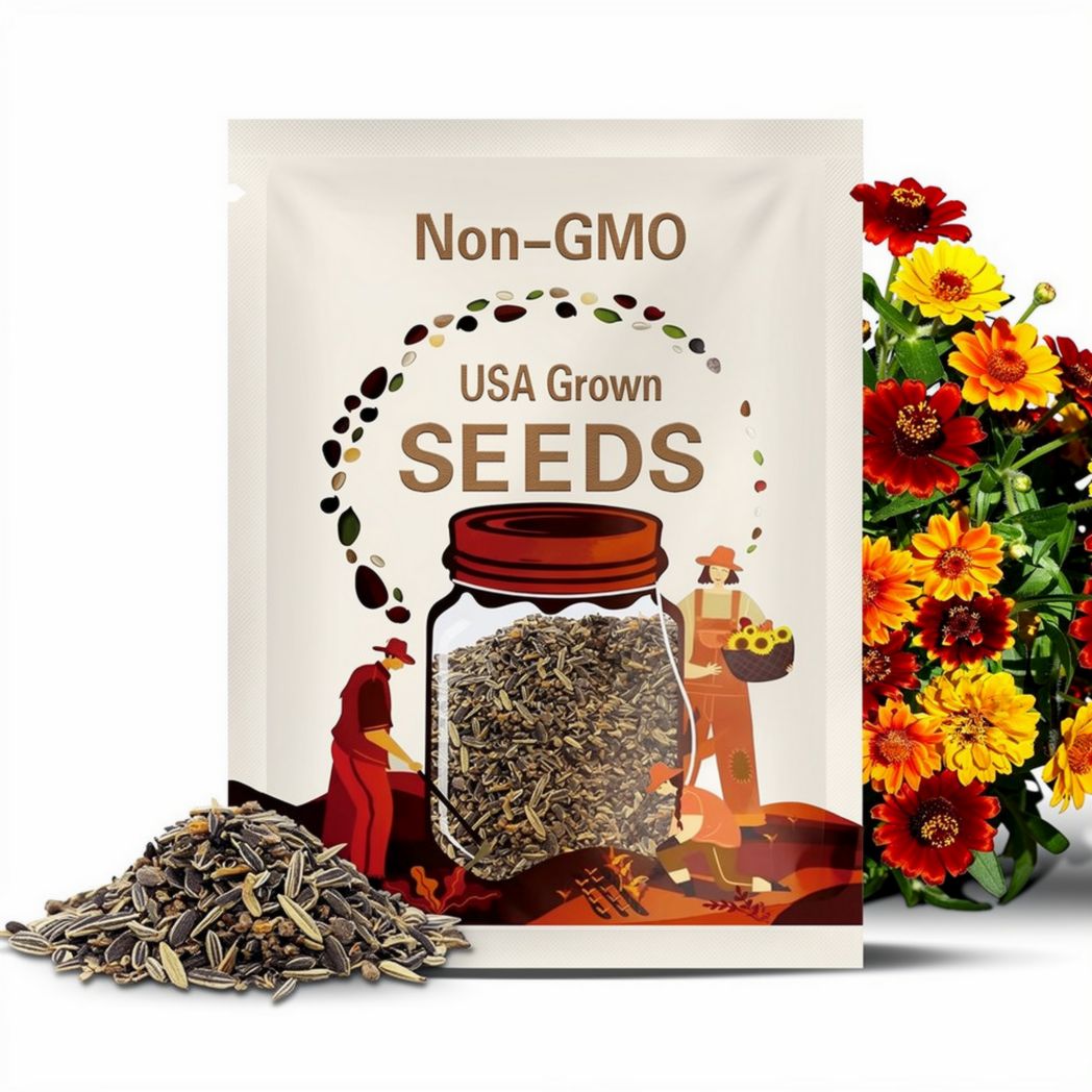 Mexican Zinnia Seeds - Authentic - Open-Pollinated - Flower Seeds- Mix Seeds to Plant - B5G1 #8236